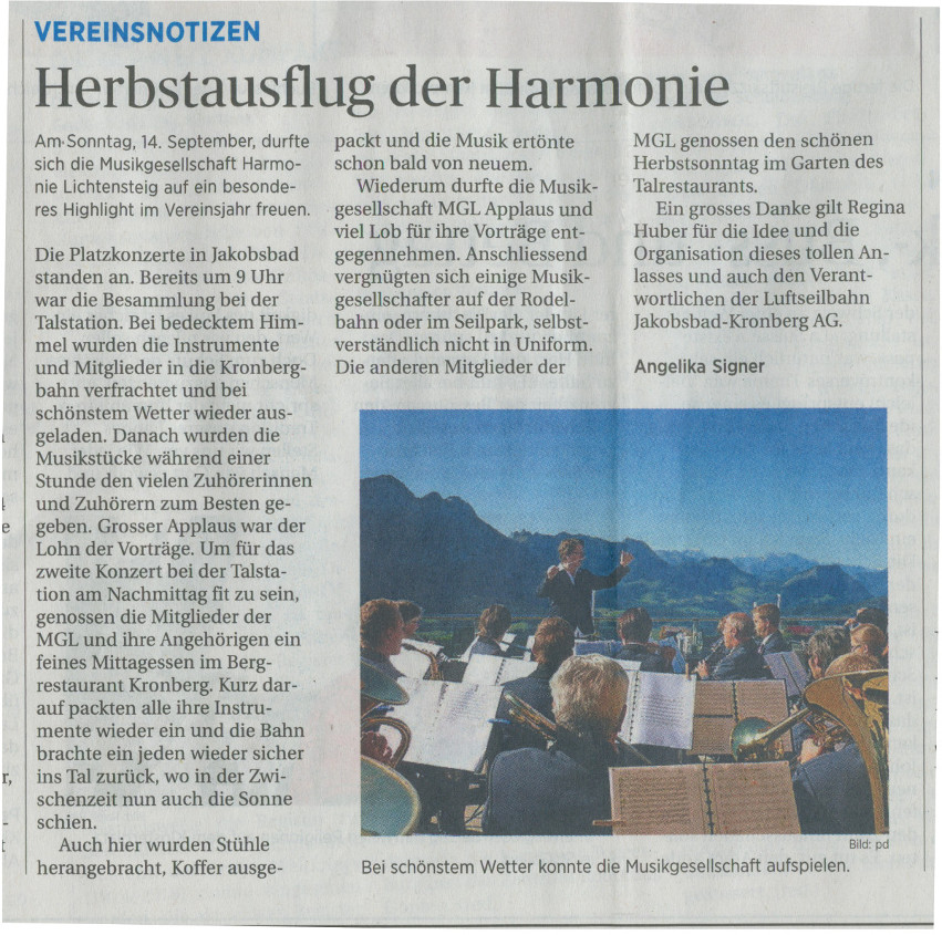 Zeitungs-Artikel Alttoggenburger